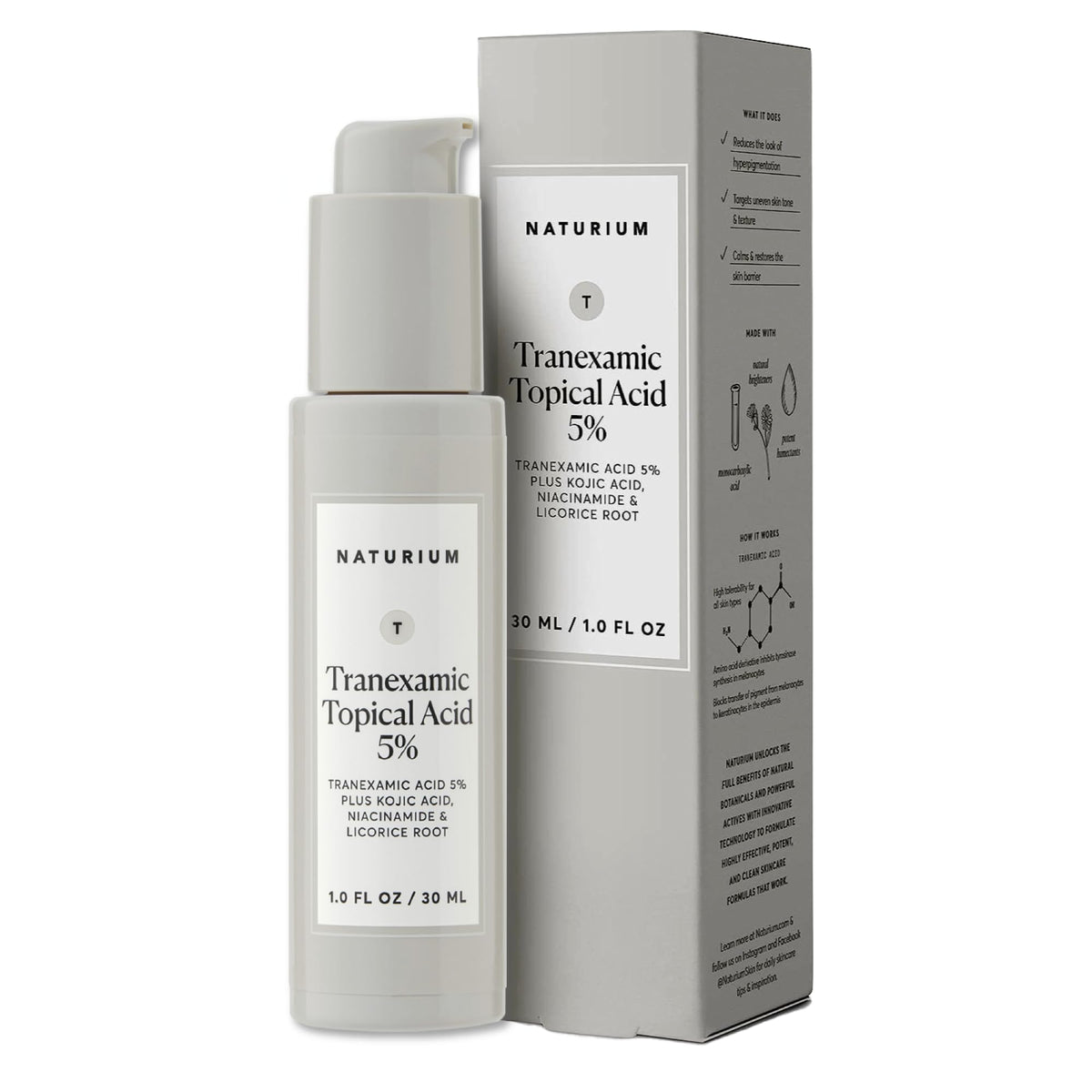 Naturium front bottle showing clean packaging and active blend benefits