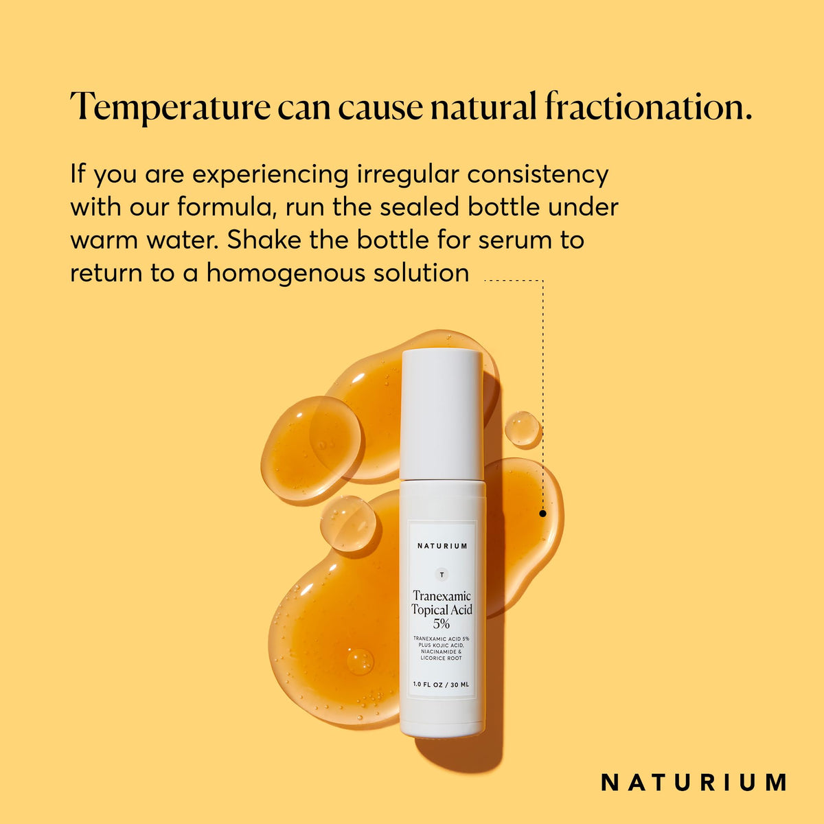 Naturium serum texture close-up highlighting smooth, lightweight consistency