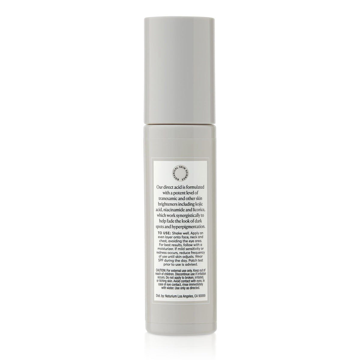 Naturium product label close-up showing active ingredients and clean formula