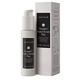 Naturium front packaging showing bottle and benefits for brighter skin