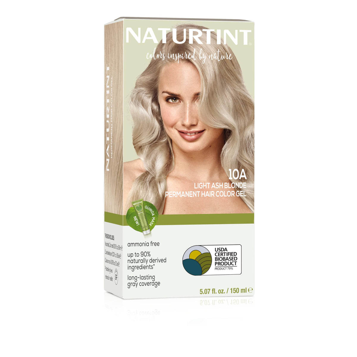 Naturtint front packaging showing 10A light ash blonde and benefits