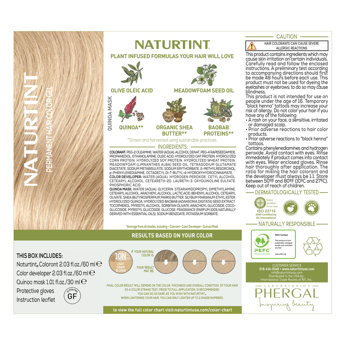 Naturtint before and after comparison showing gray coverage result