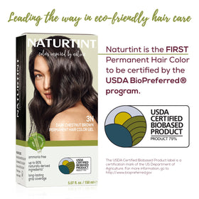 Naturtint product being applied with brush showing easy at-home use benefit