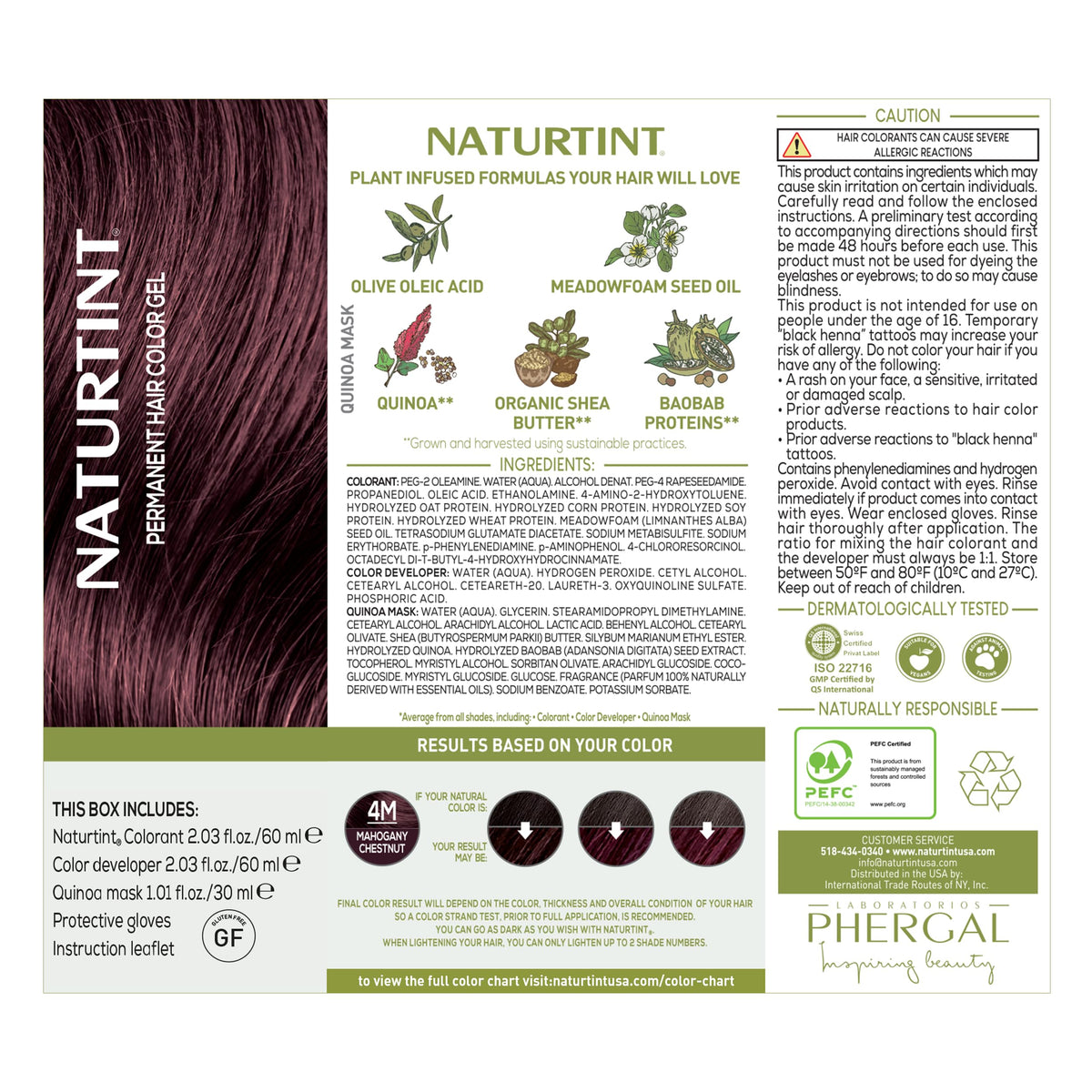 Naturtint colored hair on model showcasing rich mahogany-chestnut tone benefit
