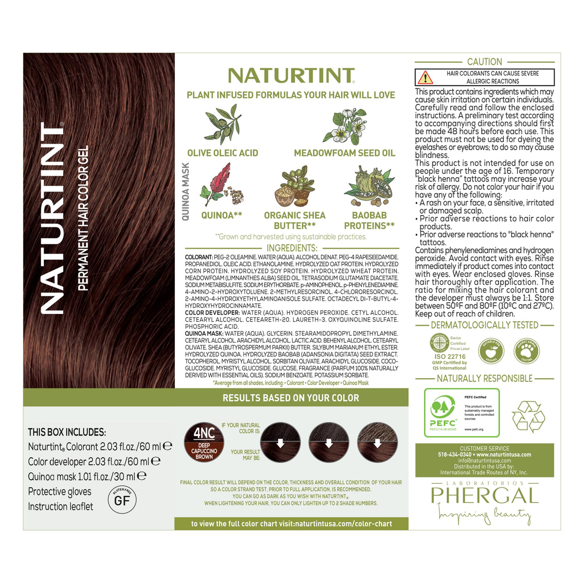 Naturtint before and after results revealing uniform gray coverage
