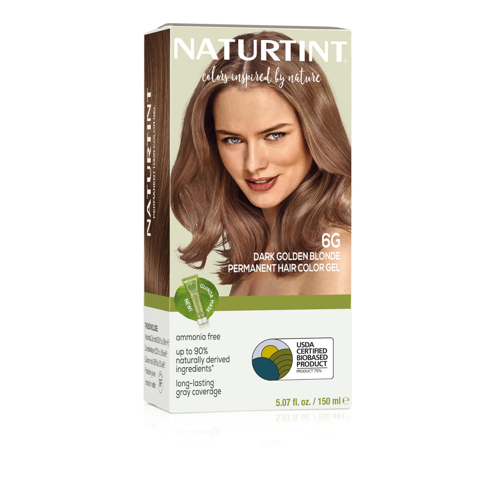 Naturtint front packaging showing 6G dark golden blonde and benefits