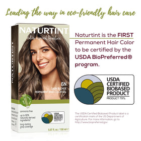 Naturtint 6N being applied with brush demonstrating easy, mess-free use