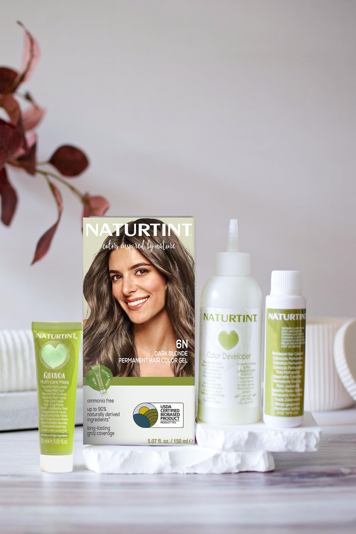 Naturtint 6N dark blonde color cream texture closeup for smooth application