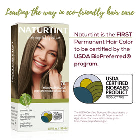 Applying Naturtint 7A to hair, brand visible and showing controlled, mess-free application