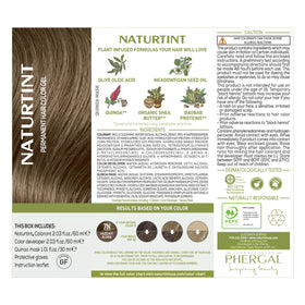 Naturtint hair sample showing hazelnut blonde result and natural-looking shine