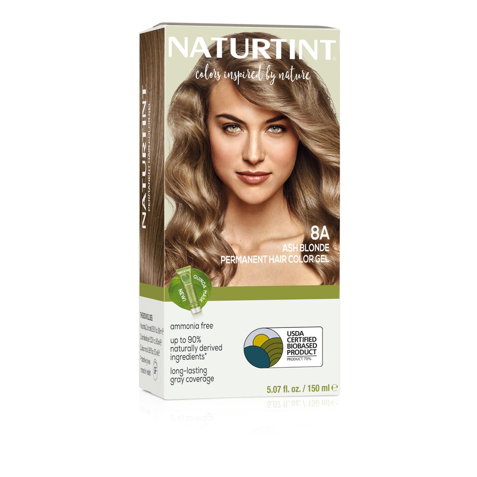 Naturtint front packaging showing 8A Ash Blonde and product benefits