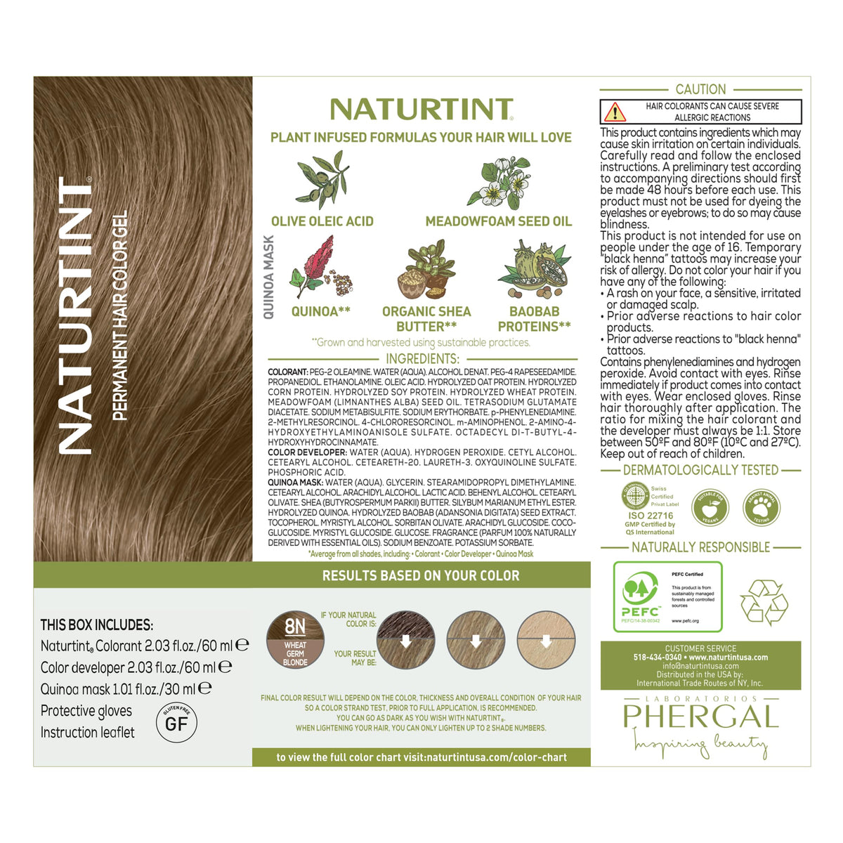 Naturtint 8N before and after showing improved color and coverage