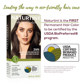 Naturtint application in use on model demonstrating easy, mess-minimized at-home dyeing