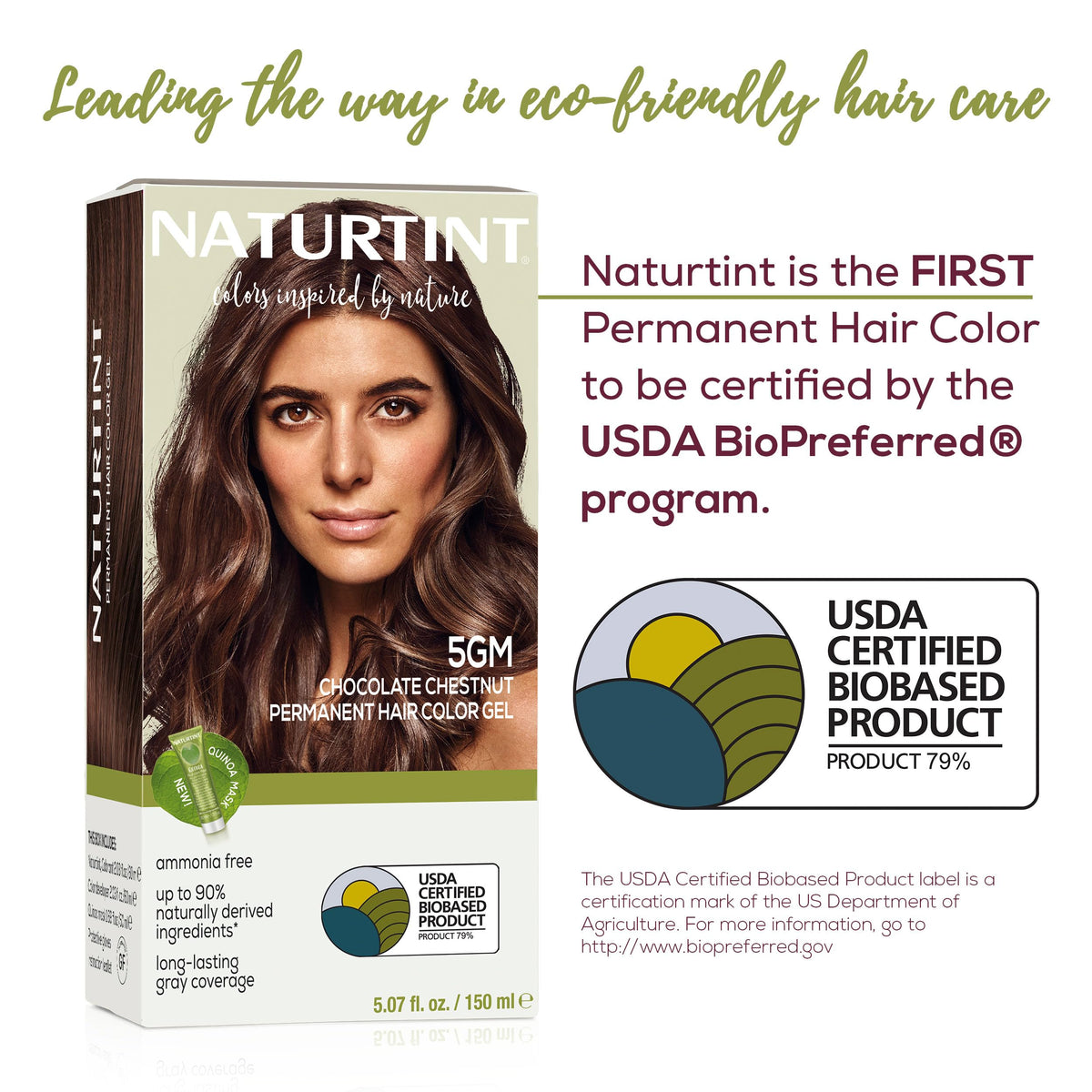 Naturtint being applied to hair demonstrating even coverage benefit