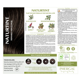 Naturtint before and after hair comparison showing rich coverage