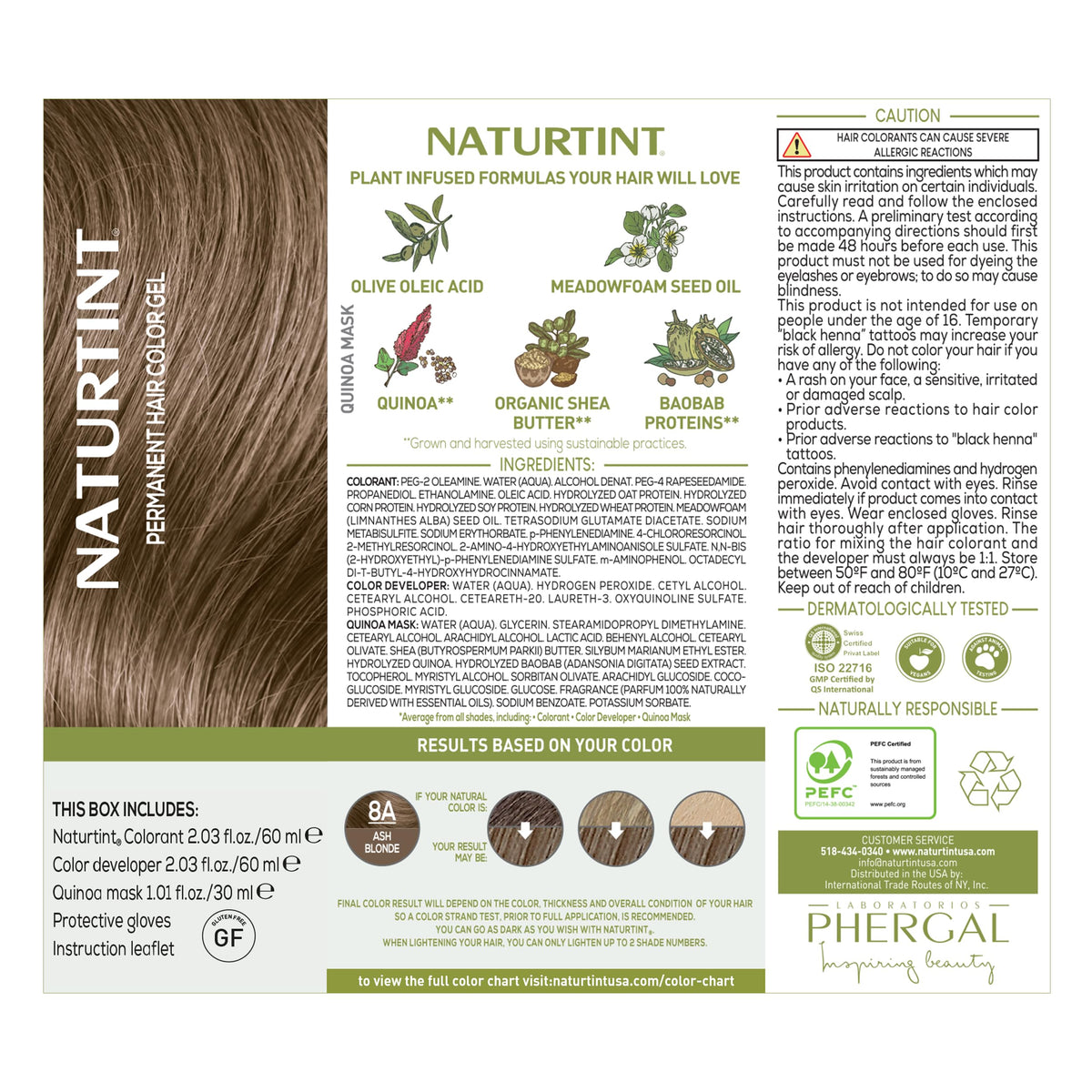 Naturtint before and after comparison showing gray coverage result