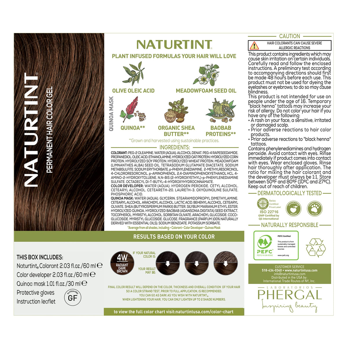 Naturtint before and after hairstyle showing fuller dark brown coverage