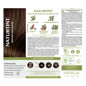 Naturtint before and after hairstyle showing fuller dark brown coverage