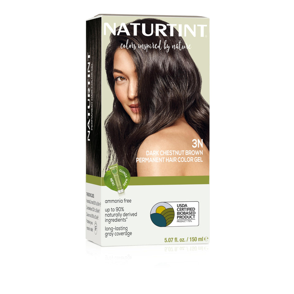 Naturtint box front showing 3N Dark Chestnut Brown and benefits