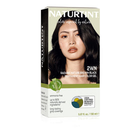 Naturtint front packaging shows 2WN Radiant Nature Brown Black and clear benefits