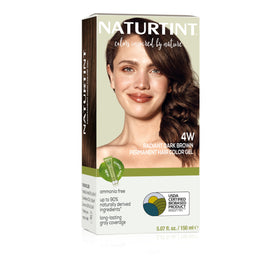 Naturtint front packaging showing shade 4W Radiant Dark Brown and benefits