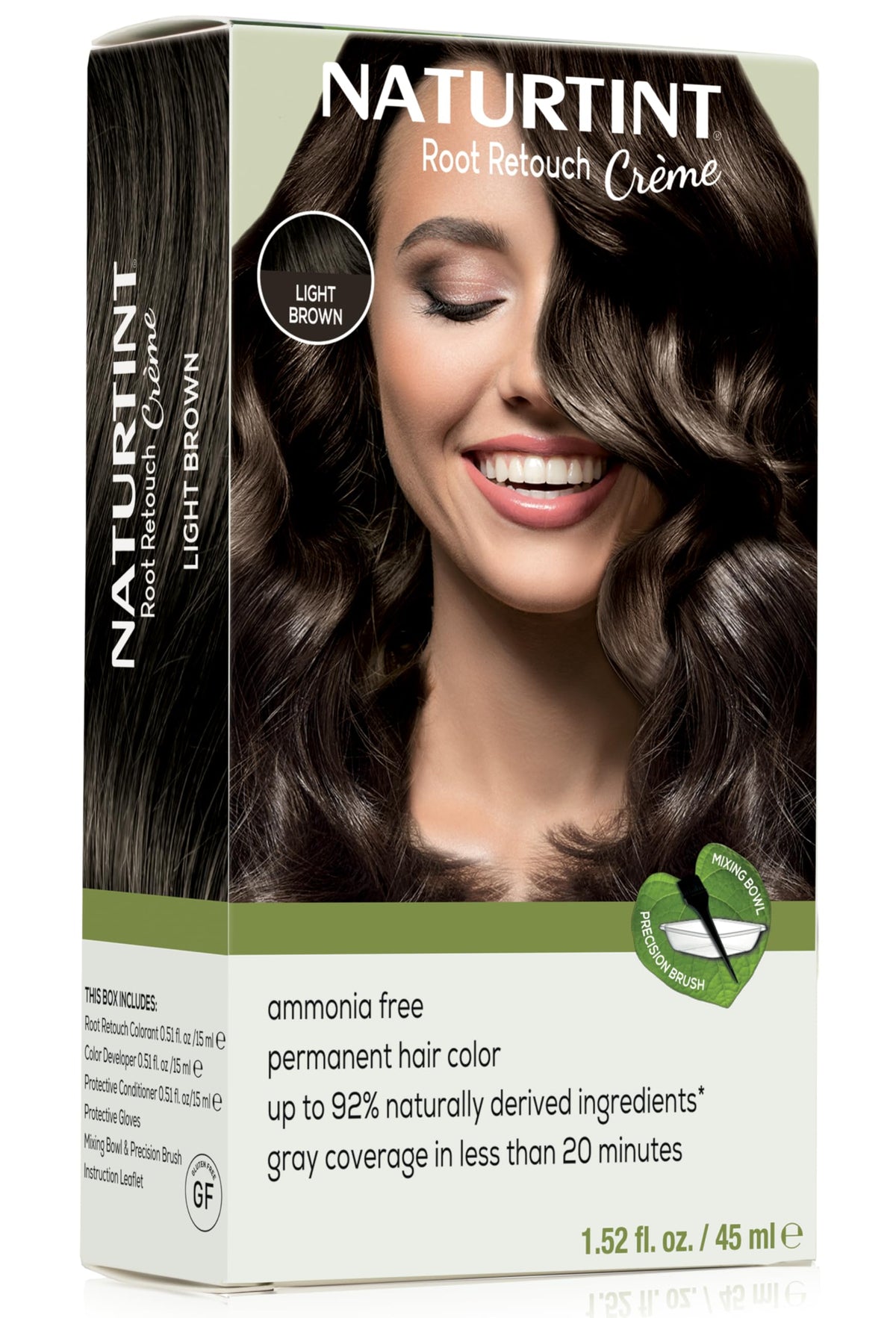 Naturtint front packaging showing light brown shade and benefits