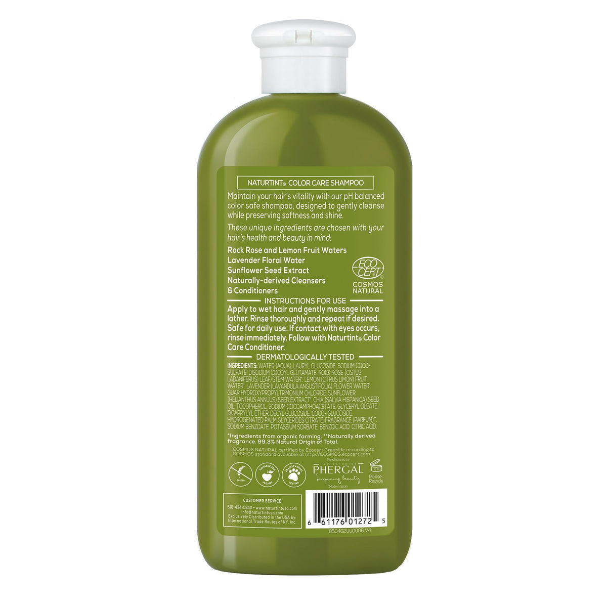 Naturtint label close-up highlighting ingredient and usage details