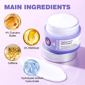 Close-up of Natuvia label detailing clean formula and key active ingredients