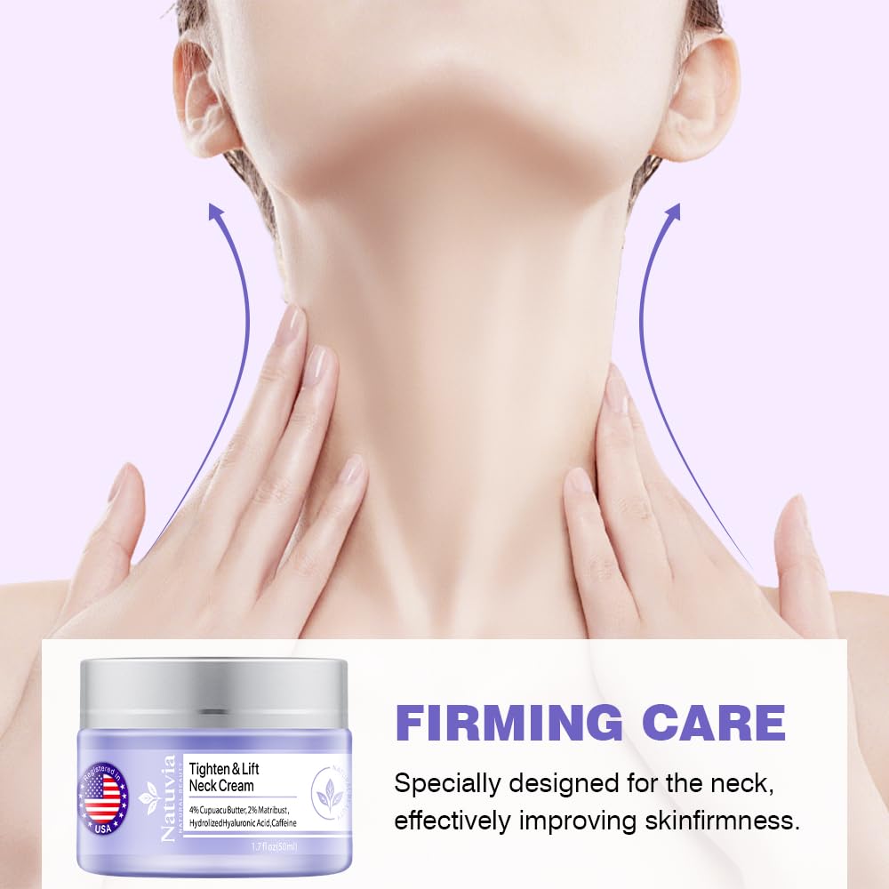 Natuvia product flatlay with cupuaçu butter and hyaluronic acid ingredients shown