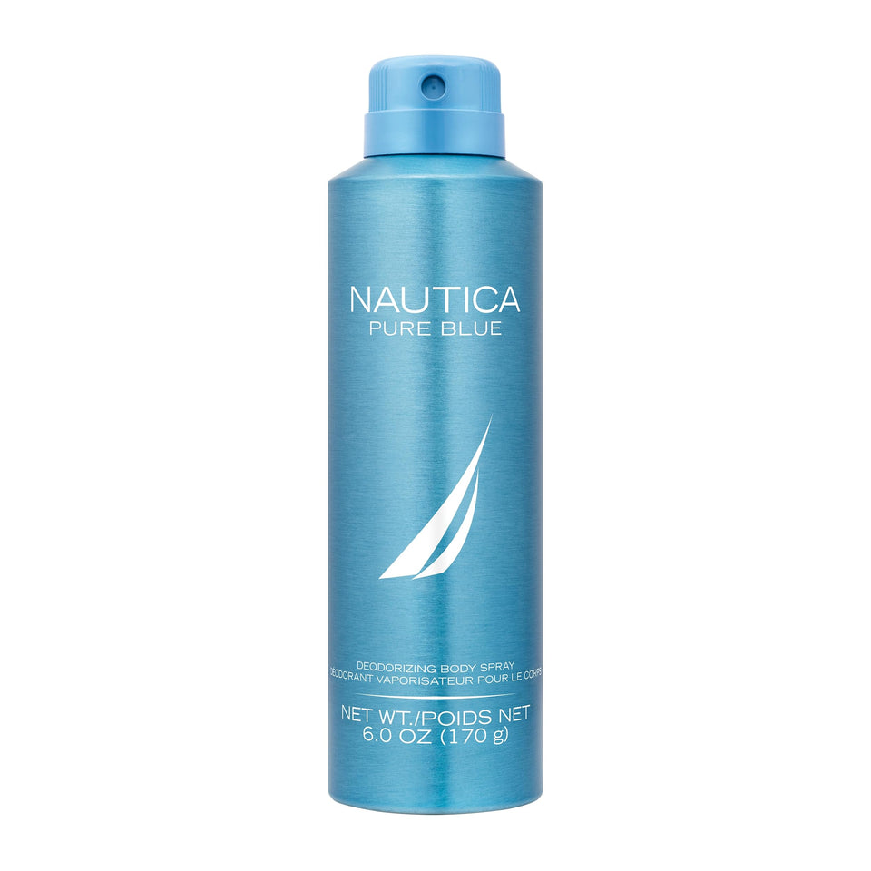 Nautica Pure Blue front packaging showing bottle and branding, suggests fresh wear