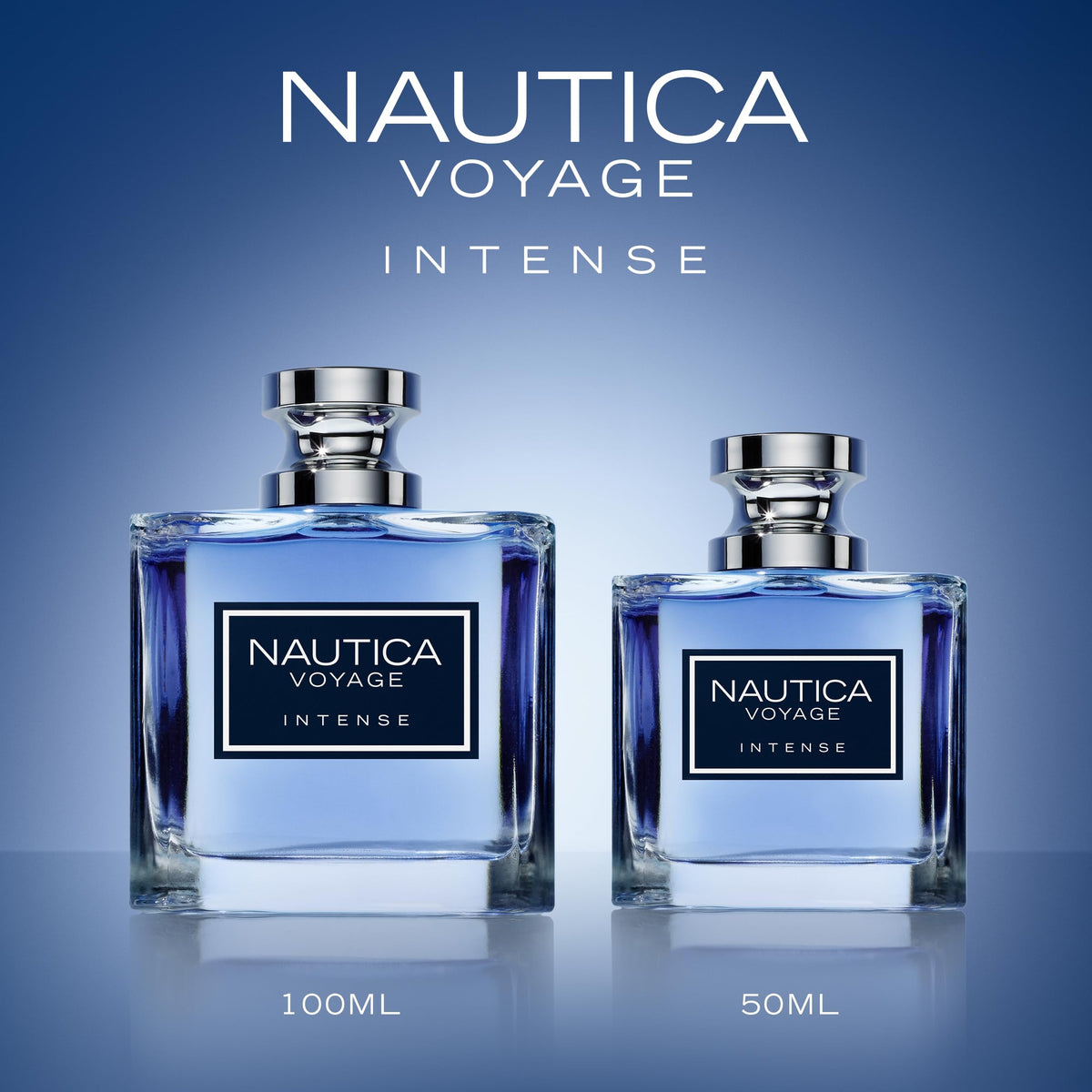 Nautica Voyage Intense box and bottle together showing gifting-ready presentation
