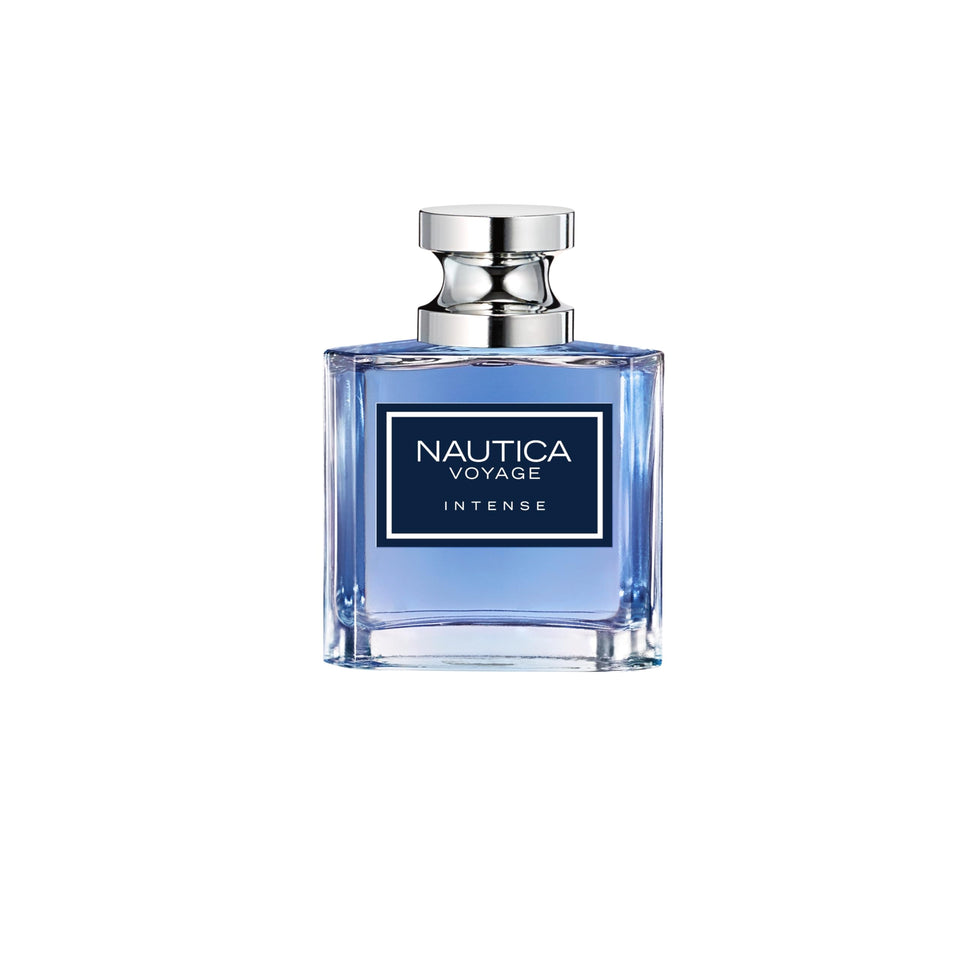 Nautica Voyage Intense front bottle showing clean branding and travel size benefit