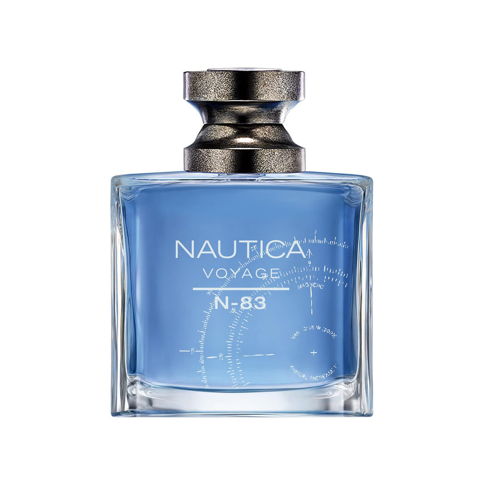 Nautica Voyage N83 front bottle showing clean packaging and durable glass for daily use