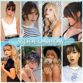 NAYOO lifestyle shot with bangs for everyday and event-ready styling