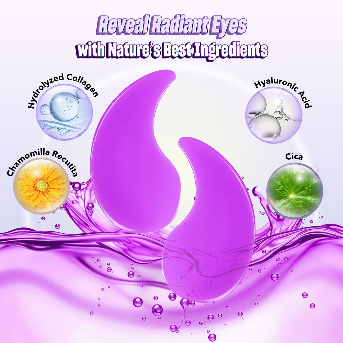 NAZANO patch applied under eye demonstrating instant soothing benefit