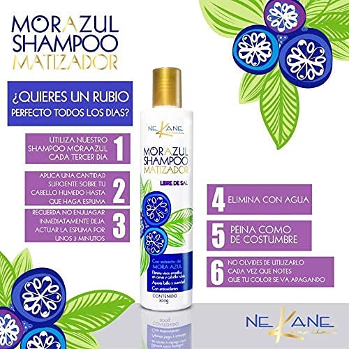 NE KANE CAPILAR applied to platinum hair to reduce brassiness
