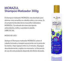 NE KANE CAPILAR violet shampoo texture demonstrating pigment-rich formula