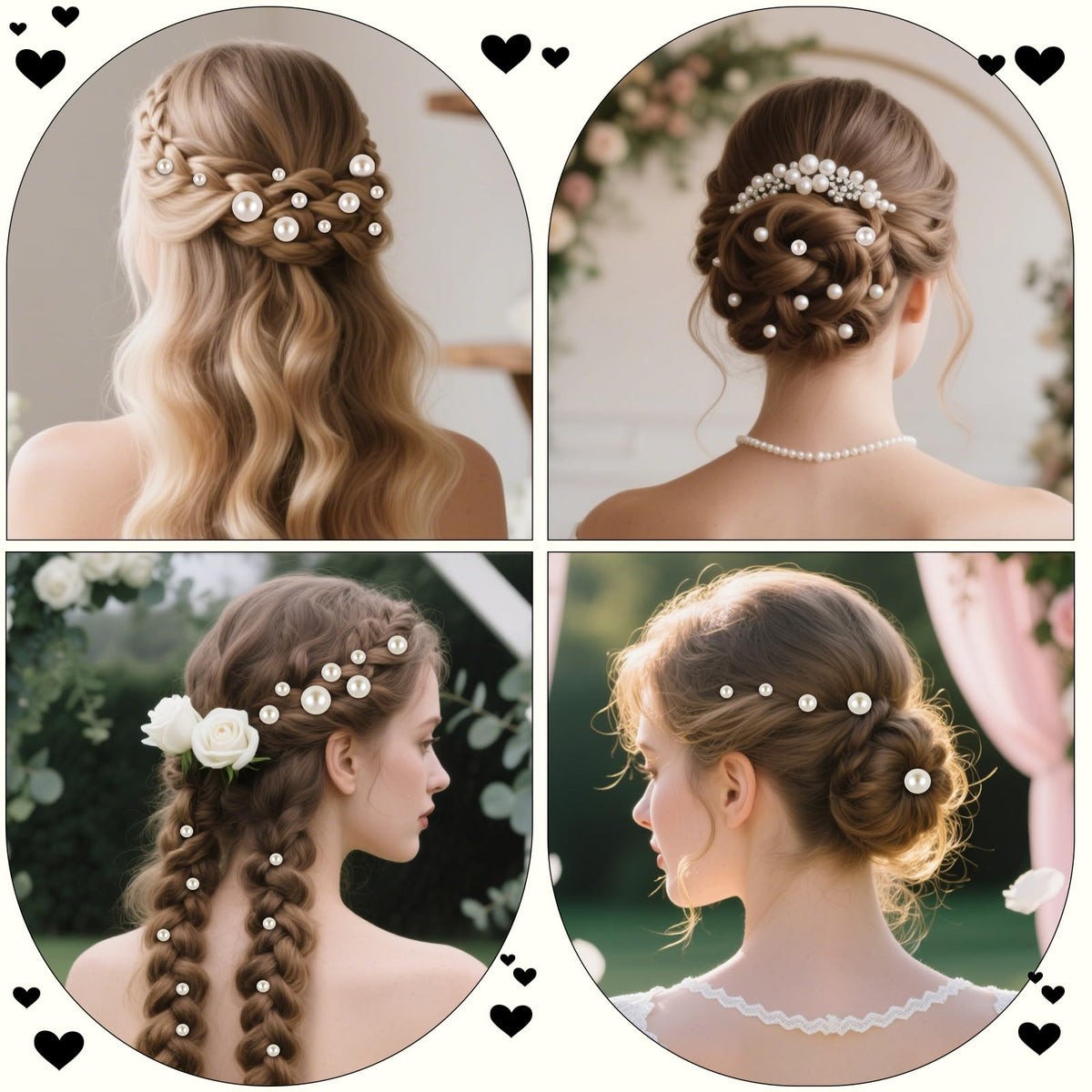NEBURORA model wearing pins at a wedding for a romantic look