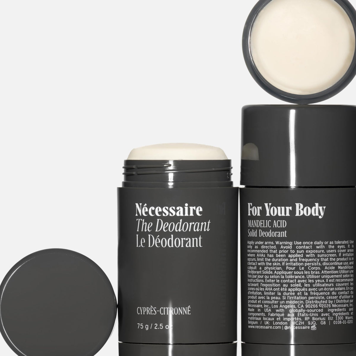 Nécessaire texture swatch on skin showing blendability and non-greasy finish