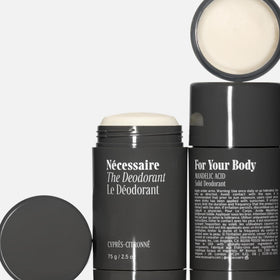 Nécessaire texture swatch on skin showing blendability and non-greasy finish