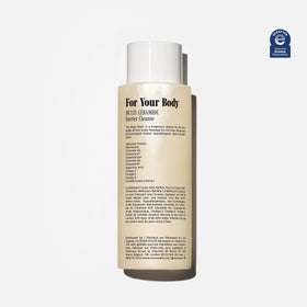 Nécessaire back label with ingredients list visible for ingredient transparency