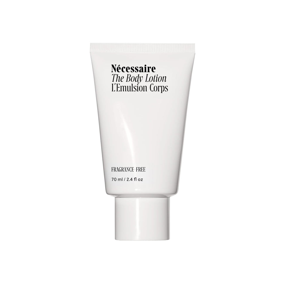 Nécessaire front bottle shot showing clean design and travel-friendly size