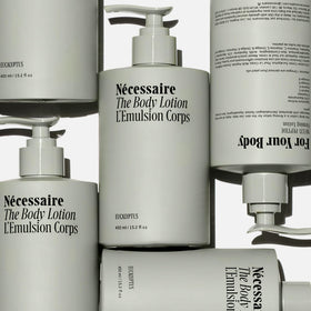 Nécessaire lotion texture close-up demonstrating fast absorption benefit