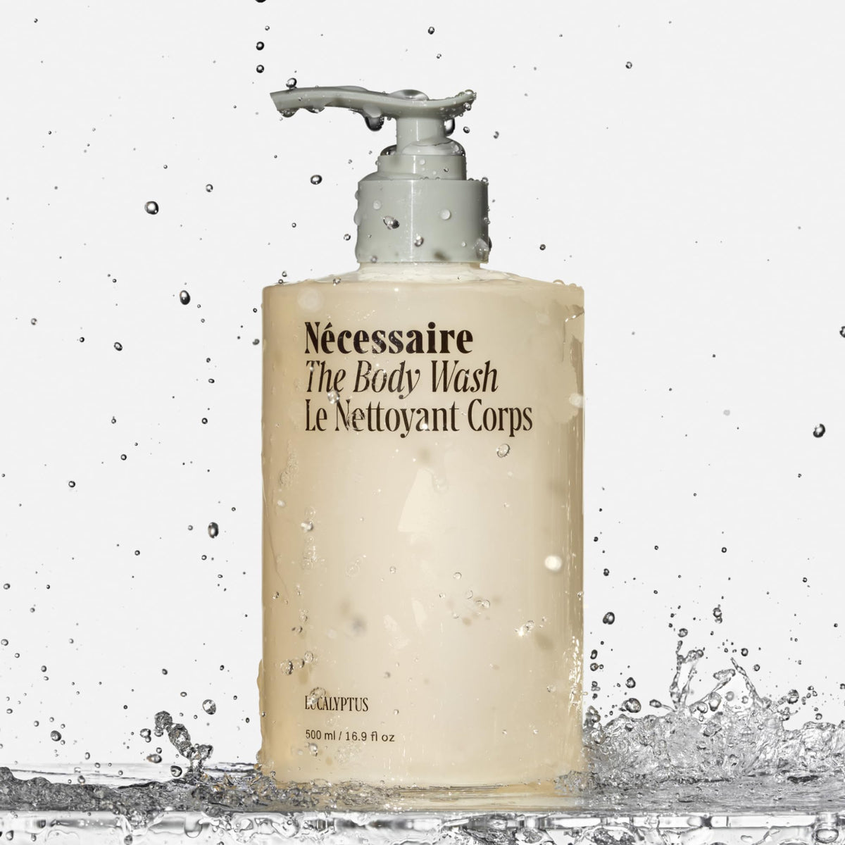 Nécessaire foam texture on hand showing rich lather and gentle cleansing benefit