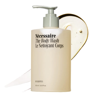 Nécessaire front bottle view showing clean design and 500ml capacity benefit