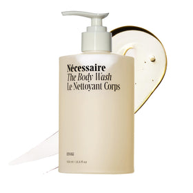 Nécessaire front bottle view showing minimalist label and clean design benefit