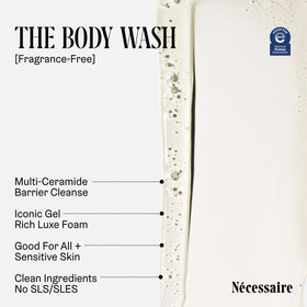 Nécessaire ingredient label close-up highlighting barrier-support complex