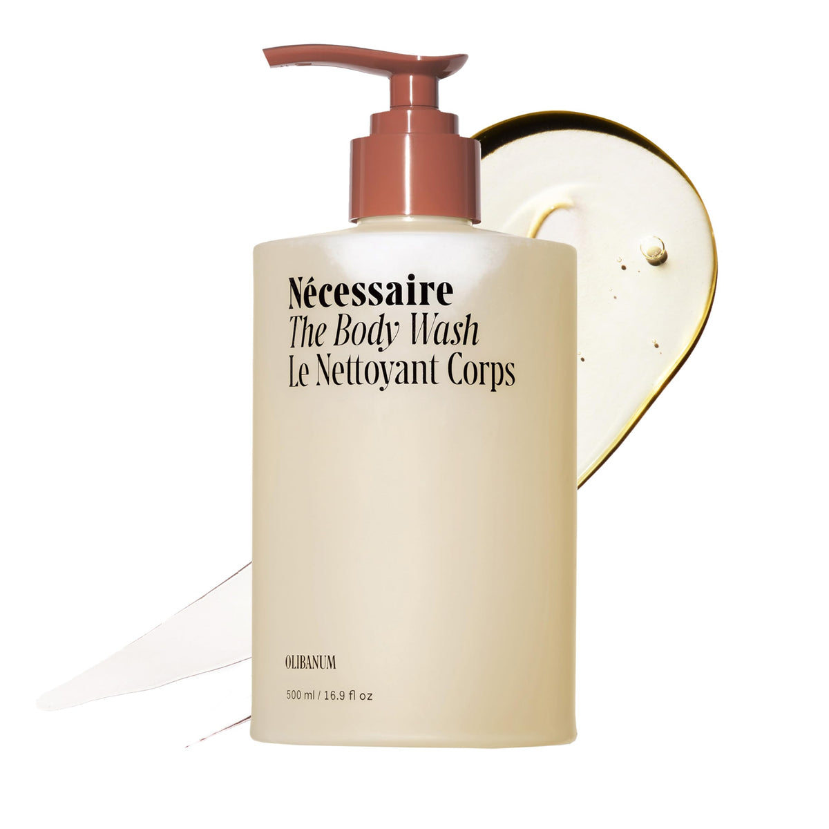 Nécessaire front bottle view showing product and elegant packaging benefit: clear identification