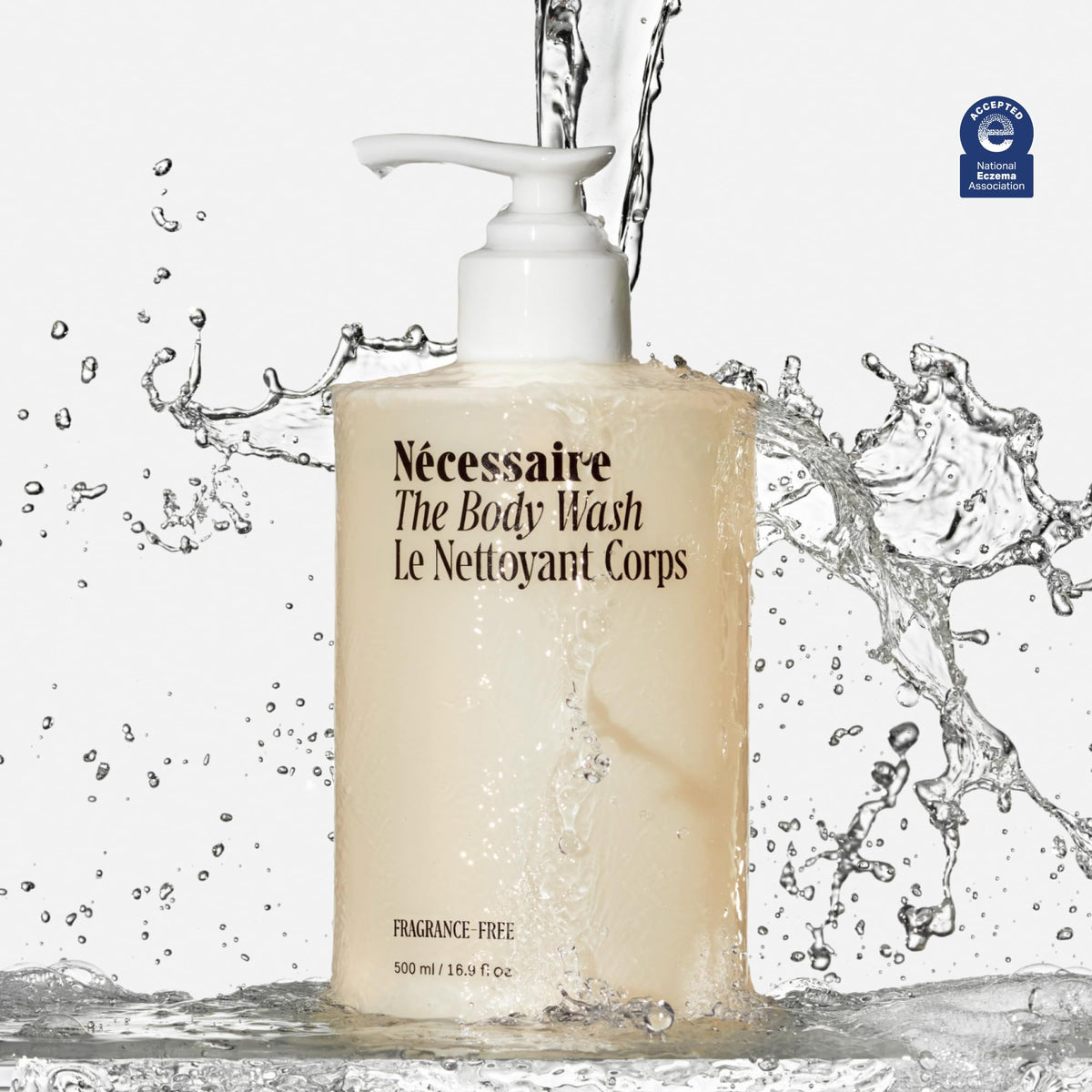 Nécessaire foamy lather texture close-up demonstrating gentle cleansing