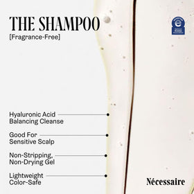 Nécessaire conditioner creamy texture on fingers for hydration benefit